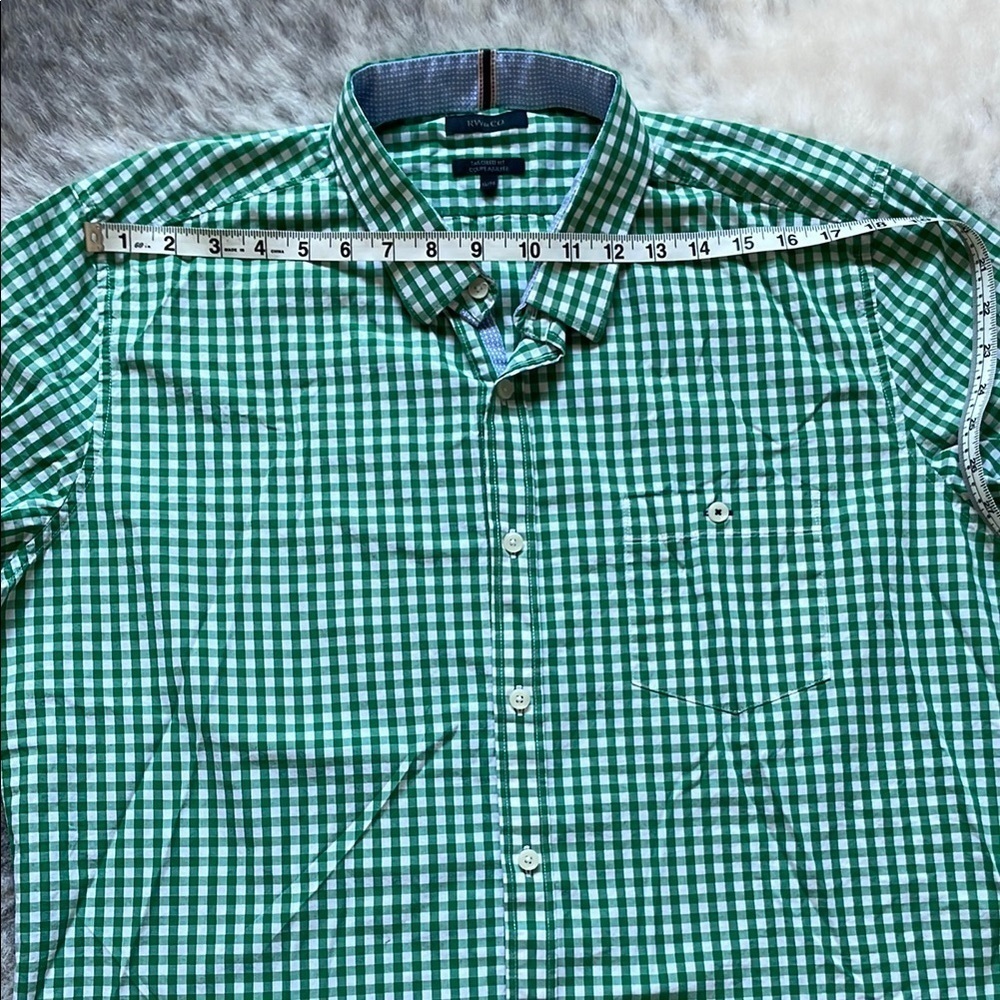 Green Checkered Men's Shirt - Picture 7 of 11